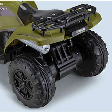 Kid Trax Yamaha ATV Toddler/Kids Electric Ride On Toy, 12 Volt, 3-7 yrs Old, Max Weight 88 lbs, Single or Double Riders, MP3 Player Input, Kodiak Green