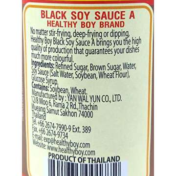 Healthy Boy Thai Black Soy Sauce - Authentic Thai Flavor
