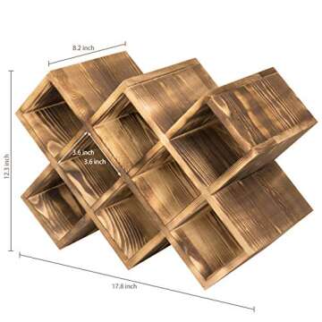 MyGift Rustic Wood Wine Rack - 8 Bottle Holder