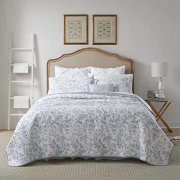 Laura Ashley Home - Amberley Collection - Quilt Set - 100% Cotton, Breathable & Lightweight, Reversi...