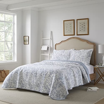 Laura Ashley Amberley Quilt Set - Lightweight Cotton Bedding