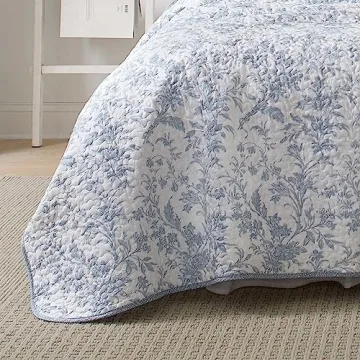 Laura Ashley Amberley Quilt Set - Lightweight Cotton Bedding
