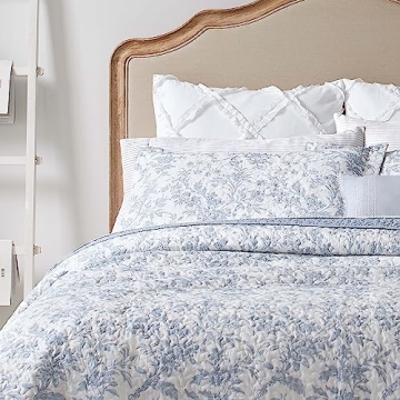 Laura Ashley Amberley Quilt Set - Lightweight Cotton Bedding
