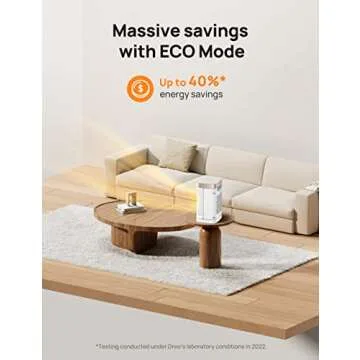 Dreo Atom One Space Heater with Remote, 70°Oscillating Electric Heaters with Digital Thermostat, 1500W PTC Ceramic Heater, 12h Timer, 37dB Quiet Safety Heating, Portable Heater for Home Office