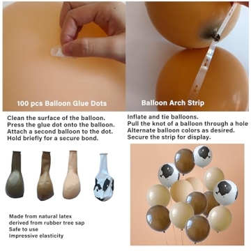 Western Cowboy-Themed Backdrop & Balloon Kit for Events