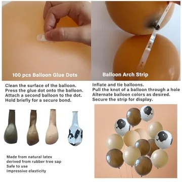 Western Cowboy-Themed Backdrop & Balloon Kit for Events