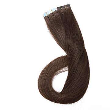 Hairro Tape In Human hair Extension Skin Weft Real Hair Extensions Glue In Remy Hair Adhensive Roote...