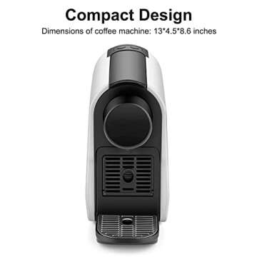 beanglass Mini Espresso Machine Compatible for NS Original Line Pods, Compact Capsule Coffee Maker w...