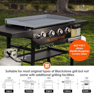 Upgraded Silicone Griddle Cover Mat Full-edge for 36Inch Blackstone Grill, Griddle Top Edges,Heavy D...