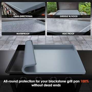 Upgraded Silicone Griddle Cover Mat Full-edge for 36Inch Blackstone Grill, Griddle Top Edges,Heavy Duty Food Grade Blackstone Accessories Reusable&Durable,Protect Grill from Rust,Insects & Leaves