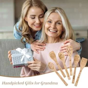 Wooden Cooking Spoons Set - Ideal Mom & Grandma Gift