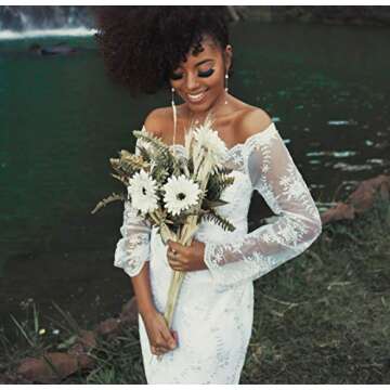 Baroque Pearl 18K Gold Hoop Drop Dangle Earrings for Women Long Snake Chain Dainty Bridal Earrings for Wedding