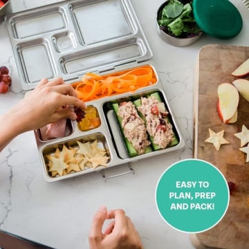PlanetBox ROVER Stainless Steel Bento Lunch Box for All Ages