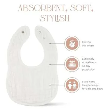 Comfy Cubs Muslin Bibs - Soft, Stylish, and Absorbent