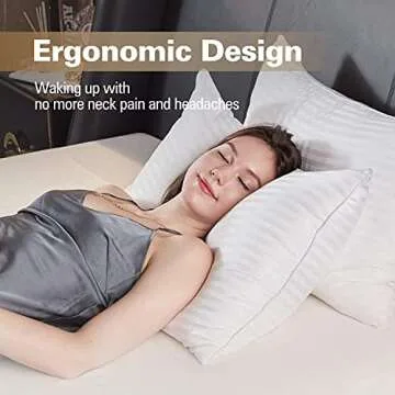 SOMITO HOME Bed Pillows for Sleeping Queen Size 20 x 26 Inches Hypoallergenic Pillows for Side and Back Sleeper, Gel Hotel Pillows Set of 2, Down Alternative Cooling Pillow