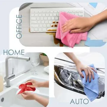 Hearth & Harbor Microfiber Cleaning Towels for Efficient Cleaning