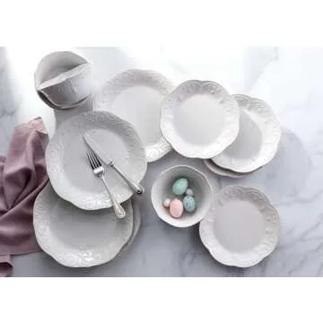 Lenox French Perle 12-Piece Dinnerware Set - Elegant and Durable