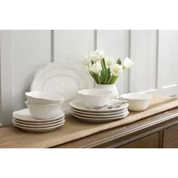Lenox French Perle 12-Piece Dinnerware Set - Elegant and Durable