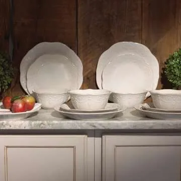Lenox French Perle 12-Piece Dinnerware Set - Elegant and Durable