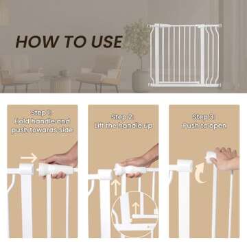 BalanceFrom Easy Walk-Thru Safety Gate for Doorways and Stairways with Auto-Close/Hold-Open Features...