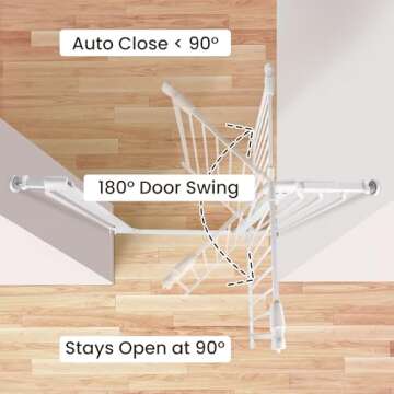 BalanceFrom Easy Walk-Thru Safety Gate for Doorways and Stairways with Auto-Close/Hold-Open Features, 30-Inch Tall, Fits 29.1 - 38.5 Inch Openings, White