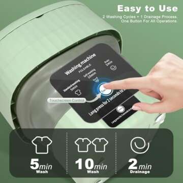 Compact Mini Portable Washing Machine for Easy Travel and Home Use
