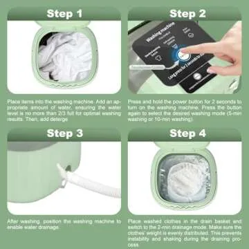 Compact Mini Portable Washing Machine for Easy Travel and Home Use