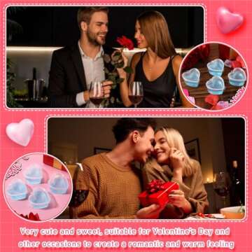 Layhit 100 Pcs Heart Shaped Storage Containers Plastic Mini Heart Box Clear Food Storage Containers with Lid Portion Cups for DIY Craft Liquid Foam Ball Soft Clay(1.7 oz)