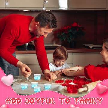 Layhit 100 Pcs Heart Shaped Storage Containers Plastic Mini Heart Box Clear Food Storage Containers with Lid Portion Cups for DIY Craft Liquid Foam Ball Soft Clay(1.7 oz)