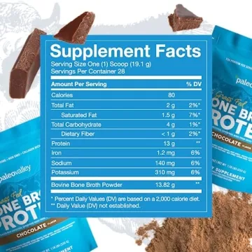 Paleovalley 100% Grass Fed Bone Broth Protein Powder - Chocolate Flavor