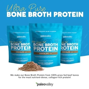 Paleovalley 100% Grass Fed Bone Broth Protein Powder - Chocolate Flavor