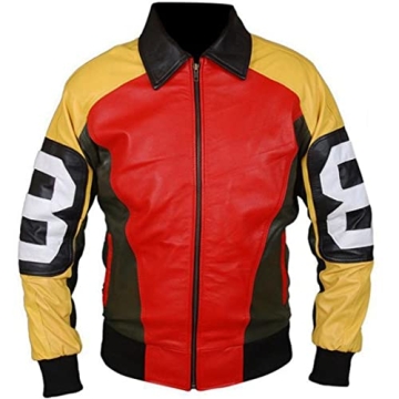 Premium Wears 8 Ball Pool Bomber Leather Jacket for Men