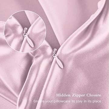 Silk Pillowcase 2 Pack, Mulberry Silk Pillow Cases Queen Size Set of 2, Anti Acne Silk Pillowcase for Hair and Skin, Natural Silk Satin Pillowcases Gifts for Women Men 2 Pack with Zipper, Light Pink