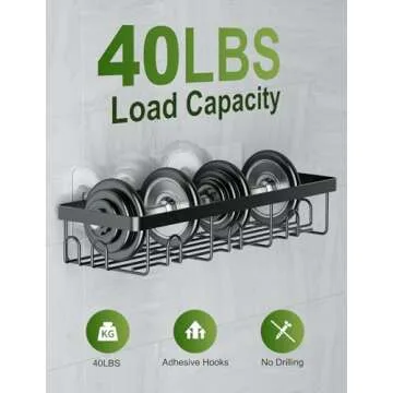 GVY Shower Caddy 5 Pack, Adhesive Shower Organizer Bathroom Shelves,Rustproof Bathroom Organizers and Storage for Home Decor, No Drilling Shower Shelves for Apartment Essentials