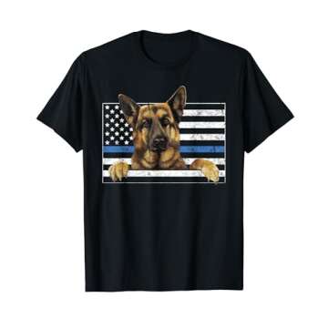 Thin Blue Line K9 German Shepherd TShirt Dog Police Officer T-Shirt