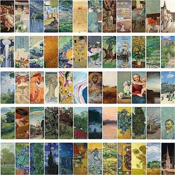 Aesthetic Bookmarks for Book Lovers - 60 Artwork Book Markers for Women & Men - Double-Sided Bulk Bo...