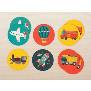 Mudpuppy Transportation Mini Memory Game (24 Piece)