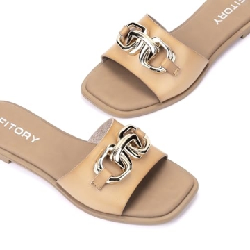 FITORY Women’s Flat Summer Sandals with Comfort Design