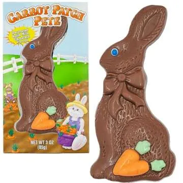Fruidles Large Easter Chocolate Bunny Holiday Treats, Decorated Solid Smooth Milk Chocolate, Party Bag Fillers, Individually Boxed, Kosher Certified Dairy, 3oz (Pack of 2)