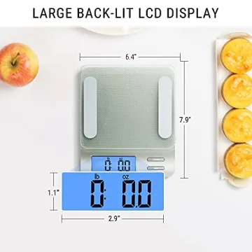 Accuweight 207 Digital Kitchen Food Scale with LCD Display