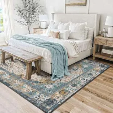 Stylish Rineflo 9'x12' Machine Washable Area Rug