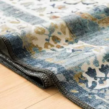 Stylish Rineflo 9'x12' Machine Washable Area Rug