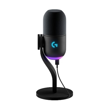 Logitech G Yeti GX Dynamic RGB Gaming Microphone, Podcast with LIGHTSYNC, Blue VO!CE, G HUB Control,...
