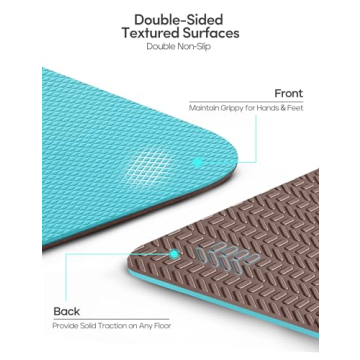 Heathyoga Eco-Friendly Yoga Mat - Non-Slip & Aligned Comfort 72"