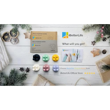 iBetterLife Silicone Hook Holders for Home Organization