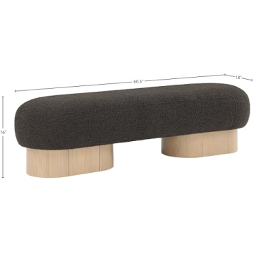 Art Deco Luxurious Bench by Meridian Furniture - 60.5"