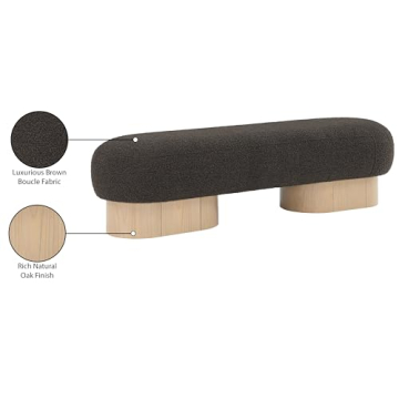 Art Deco Luxurious Bench by Meridian Furniture - 60.5"