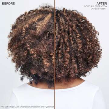 REDKEN All Soft Mega Curls Shampoo, Conditioner & Treatment Set - Nourishing Hydration for Curly Hai...