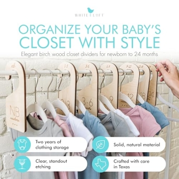 Baby Clothes Dividers for Closet – Set of 7 Durable Organizers