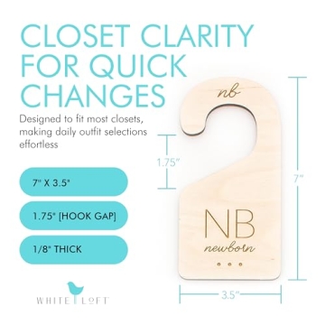 Baby Clothes Dividers for Closet – Set of 7 Durable Organizers